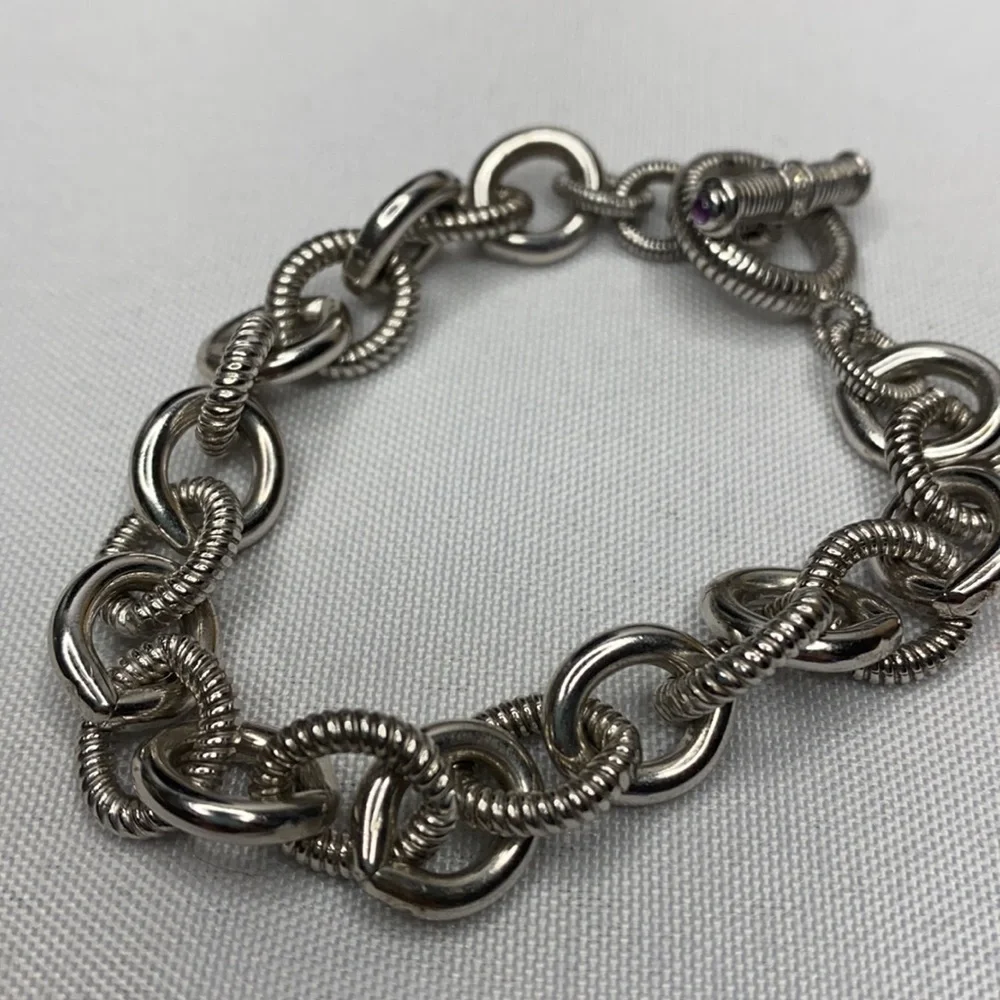 Judith Ripka .925 Braclet Maltese Cross 47g - Picture 4 of 6